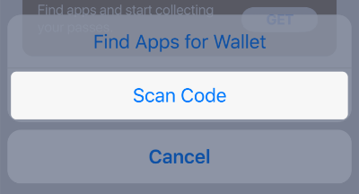 Select “Scan Code” located at the bottom of the page.